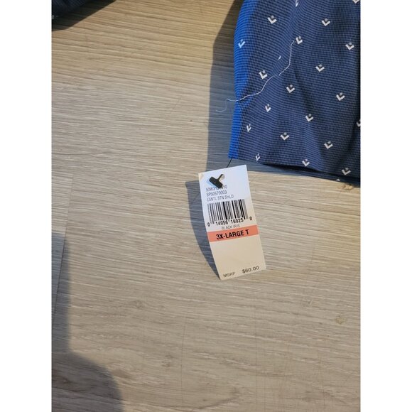 Van Heusen Mens Big & Tall Stretch Wrinkle-Free Short Sleeve Button-Up Shirt Nav - Picture 3 of 11